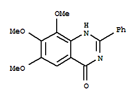 (9ci)-6,7,8-三甲氧基-2-苯基-4(1H)-喹唑啉酮結構式_35241-32-8結構式