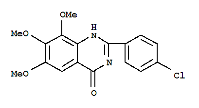 (9ci)-2-(4-氯苯基)-6,7,8-三甲氧基-4(1H)-喹唑啉酮結(jié)構(gòu)式_35241-34-0結(jié)構(gòu)式