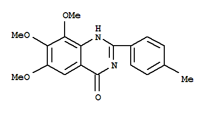 (9ci)-6,7,8-三甲氧基-2-(4-甲基苯基)-4(1H)-喹唑啉酮結(jié)構(gòu)式_35241-35-1結(jié)構(gòu)式
