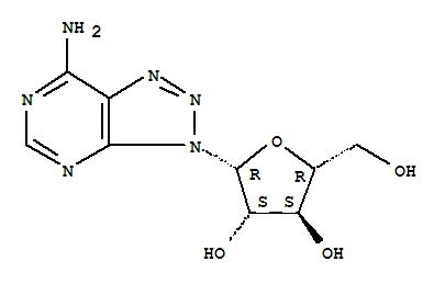 2-(7-氨基三唑并[5,4-d]嘧啶-3-基)-5-(羥基甲基)四氫呋喃-3,4-二醇結構式_35827-88-4結構式