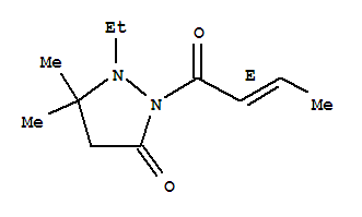 2-[(2E)-2-丁烯酰]-1-乙基-5,5-二甲基-3-吡唑烷酮結(jié)構(gòu)式_365456-23-1結(jié)構(gòu)式