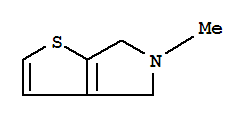(9ci)-5,6-二氫-5-甲基-4H-噻吩并[2,3-c]吡咯結構式_365998-43-2結構式