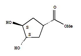 (3S,4S)-3,4-二羥基環(huán)戊烷羧酸甲酯結(jié)構(gòu)式_366006-09-9結(jié)構(gòu)式