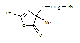4-甲基-2-苯基-4-[(苯基甲基)硫代]-5(4H)-噁唑酮結(jié)構(gòu)式_36648-47-2結(jié)構(gòu)式