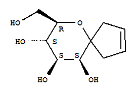 (7R,8S,9S,10S)-7-(羥基甲基)-6-氧雜螺[4.5]癸-2-烯-8,9,10-三醇結(jié)構(gòu)式_369397-30-8結(jié)構(gòu)式