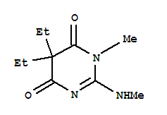 (9ci)-5,5-二乙基-1-甲基-2-(甲基氨基)-4,6(1H,5h)-嘧啶二酮結(jié)構(gòu)式_371952-49-7結(jié)構(gòu)式