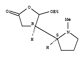 (4S)-Rel-(9Ci)-5-乙氧基二氫-4-[(2R)-1-甲基-2-吡咯烷]-2(3H)-呋喃酮結構式_375348-90-6結構式