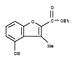 4-羥基-3-甲基苯并呋喃-2-羧酸乙酯結(jié)構(gòu)式_3781-69-9結(jié)構(gòu)式