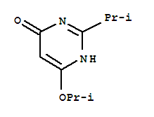 (9ci)-6-(1-甲基乙氧基)-2-(1-甲基乙基)-4(1H)-嘧啶酮結(jié)構(gòu)式_38249-42-2結(jié)構(gòu)式