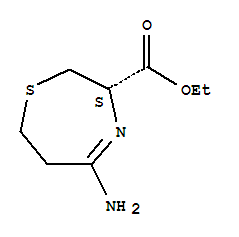 乙基(3S)-5-氨基-2,3,6,7-四氫-1,4-硫氮雜卓-3-羧酸酯結構式_384330-28-3結構式