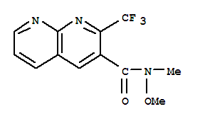 (9ci)-n-甲氧基-n-甲基-2-(三氟甲基)-1,8-萘啶-3-羧酰胺結(jié)構(gòu)式_388565-51-3結(jié)構(gòu)式