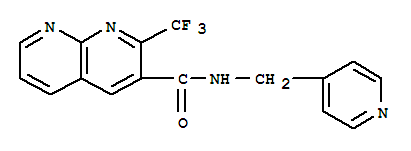 (9ci)-n-(4-吡啶甲基)-2-(三氟甲基)-1,8-萘啶-3-羧酰胺結(jié)構(gòu)式_388565-56-8結(jié)構(gòu)式