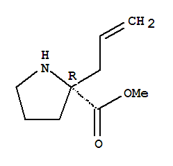 (R)-2-(2-丙烯基)-2-羧基甲基-吡咯烷結(jié)構(gòu)式_389127-43-9結(jié)構(gòu)式