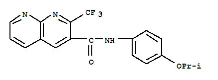 (9ci)-n-[4-(1-甲基乙氧基)苯基]-2-(三氟甲基)-1,8-萘啶-3-羧酰胺結(jié)構(gòu)式_393183-72-7結(jié)構(gòu)式