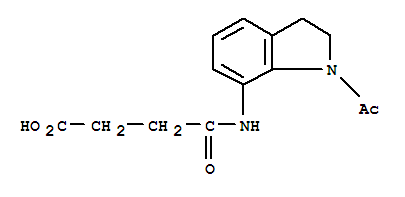 4-[(1-乙?；?2,3-二氫-1H-吲哚-7-基)氨基]-4-氧代丁酸結(jié)構(gòu)式_394654-07-0結(jié)構(gòu)式