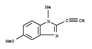 (9ci)-2-乙炔-5-甲氧基-1-甲基-1H-苯并咪唑結構式_39656-92-3結構式