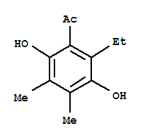 (9ci)-1-(2-乙基-3,6-二羥基-4,5-二甲基苯基)-乙酮結(jié)構(gòu)式_396639-83-1結(jié)構(gòu)式
