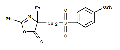 4-[[(4-苯氧基苯基)磺?；鵠甲基]-2,4-二苯基-5(4H)-噁唑酮結(jié)構(gòu)式_397330-31-3結(jié)構(gòu)式
