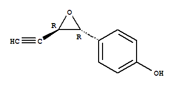 4-[(2R,3R)-3-乙炔基-2-環(huán)氧乙烷基]苯酚結(jié)構(gòu)式_399513-09-8結(jié)構(gòu)式