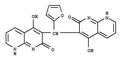(9ci)-3,3-(2-呋喃亞甲基)雙[4-羥基-1,8-萘啶-2(1h)-酮結(jié)構(gòu)式_401938-16-7結(jié)構(gòu)式