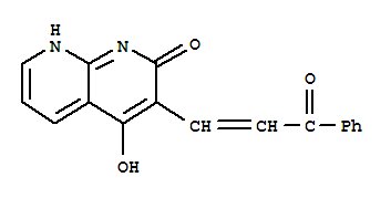 (9ci)-4-羥基-3-(3-氧代-3-苯基-1-丙烯基)-1,8-萘啶-2(1h)-酮結構式_401938-37-2結構式
