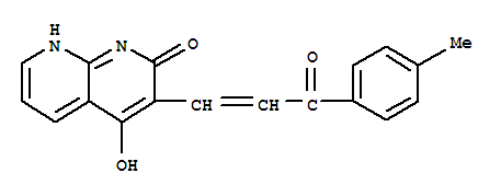 (9ci)-4-羥基-3-[3-(4-甲基苯基)-3-氧代-1-丙烯基]-1,8-萘啶-2(1h)-酮結構式_401938-48-5結構式