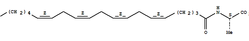 N-[(5Z,8Z,11Z,14Z)-1-氧代-5,8,11,14-二十碳四烯-1-基]-L-丙氨酸結(jié)構(gòu)式_401941-73-9結(jié)構(gòu)式