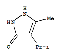 (9ci)-1,2-二氫-5-甲基-4-(1-甲基乙基)-3H-吡唑-3-酮結(jié)構(gòu)式_402601-45-0結(jié)構(gòu)式