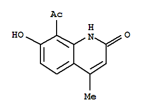 (9ci)-8-乙?；?7-羥基-4-甲基-2(1H)-喹啉酮結(jié)構(gòu)式_406699-89-6結(jié)構(gòu)式