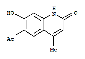 (9ci)-6-乙?；?7-羥基-4-甲基-2(1H)-喹啉酮結構式_406699-90-9結構式
