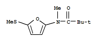 N,2,2-三甲基-N-[5-(甲基硫代)-2-呋喃]-丙酰胺結(jié)構(gòu)式_408500-84-5結(jié)構(gòu)式