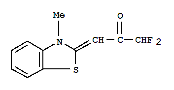 (9ci)-1,1-二氟-3-(3-甲基-2(3h)-苯并噻唑)-2-丙酮結(jié)構(gòu)式_41131-04-8結(jié)構(gòu)式