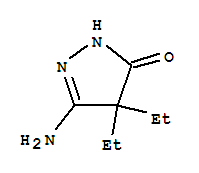 (9ci)-5-氨基-4,4-二乙基-2,4-二氫-3H-吡唑-3-酮結(jié)構(gòu)式_412301-33-8結(jié)構(gòu)式