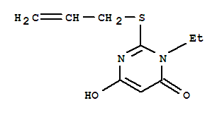 (9ci)-3-乙基-6-羥基-2-(2-丙烯基硫代)-4(3H)-嘧啶酮結(jié)構(gòu)式_415714-54-4結(jié)構(gòu)式