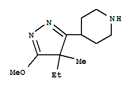 (9CI)-4-(4-乙基-5-甲氧基-4-甲基-4H-吡唑-3-基)-哌啶結(jié)構(gòu)式_419571-86-1結(jié)構(gòu)式
