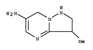 1,2,3,7-四氫-3-甲基-吡唑并[1,5-a]嘧啶-6-胺結(jié)構(gòu)式_439902-01-9結(jié)構(gòu)式
