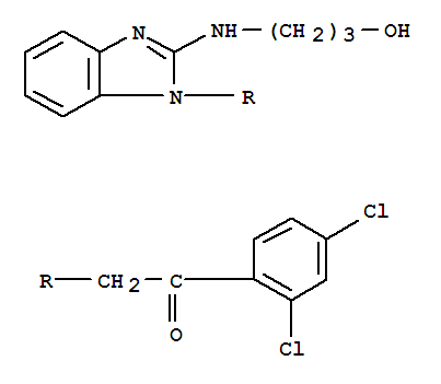  1-(2,4-二氯苯基)-2-[2-[(3-羥基丙基)氨基]-1H-苯并咪唑-1-基]-乙酮結構式_450356-69-1結構式