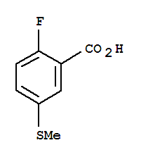 2-氟-5-(甲基硫代)苯甲酸結(jié)構(gòu)式_57318-98-6結(jié)構(gòu)式