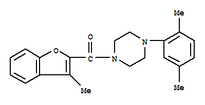 (9ci)-1-(2,5-二甲基苯基)-4-[(3-甲基-2-苯并呋喃)羰基]-哌嗪結(jié)構(gòu)式_588676-07-7結(jié)構(gòu)式
