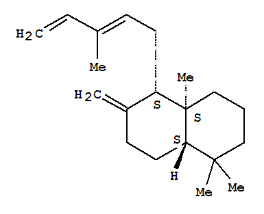 (4aS,8aα)-十氫-1,1,4a-三甲基-6-亞甲基-5β-[(E)-3-甲基-2,4-戊二烯基]萘結(jié)構(gòu)式_5957-33-5結(jié)構(gòu)式
