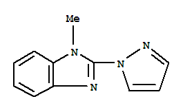 (9ci)-1-甲基-2-(1H-吡唑-1-基)-1H-苯并咪唑結(jié)構(gòu)式_6488-97-7結(jié)構(gòu)式