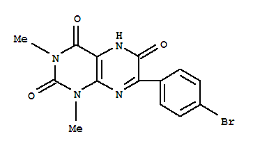  7-(4-溴苯基)-1,5-二氫-1,3-二甲基-2,4,6(3H)-蝶啶三酮結構式_65158-49-8結構式