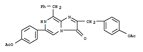 6-[4-(乙?；趸?苯基]-2-[[4-(乙酰基氧基)苯基]甲基]-8-(苯基甲基)-咪唑并[1,2-a]吡嗪-3(7h)-酮結(jié)構(gòu)式_65417-18-7結(jié)構(gòu)式