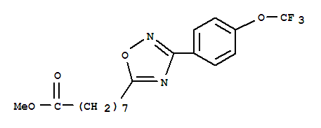 8-[3-[4-(三氟甲氧基)苯基]-1,2,4-噁二唑-5-基]辛酸甲酯結構式_680216-05-1結構式