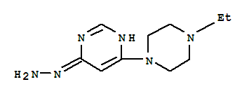 [6-(4-乙基-哌嗪-1-基)-嘧啶-4-基]-肼結(jié)構(gòu)式_700803-96-9結(jié)構(gòu)式