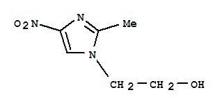 2-(2-甲基-4-硝基-1-咪唑)-乙醇結(jié)構(gòu)式_705-19-1結(jié)構(gòu)式