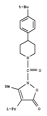 (9ci)-4-[4-(1,1-二甲基乙基)苯基]-1-[[3-甲基-4-(1-甲基乙基)-5-氧代-2(5h)-異噁唑基]羰基]-哌啶結構式_706804-85-5結構式