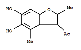 (9ci)-1-(5,6-二羥基-2,4-二甲基-3-苯并呋喃)-乙酮結(jié)構(gòu)式_709641-01-0結(jié)構(gòu)式