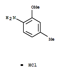 2-甲氧基-4-甲基苯胺鹽酸鹽結(jié)構(gòu)式_71288-98-7結(jié)構(gòu)式