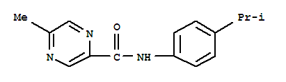 (9CI)-5-甲基-N-[4-(1-甲基乙基)苯基]-吡嗪羧酰胺結(jié)構(gòu)式_721426-27-3結(jié)構(gòu)式